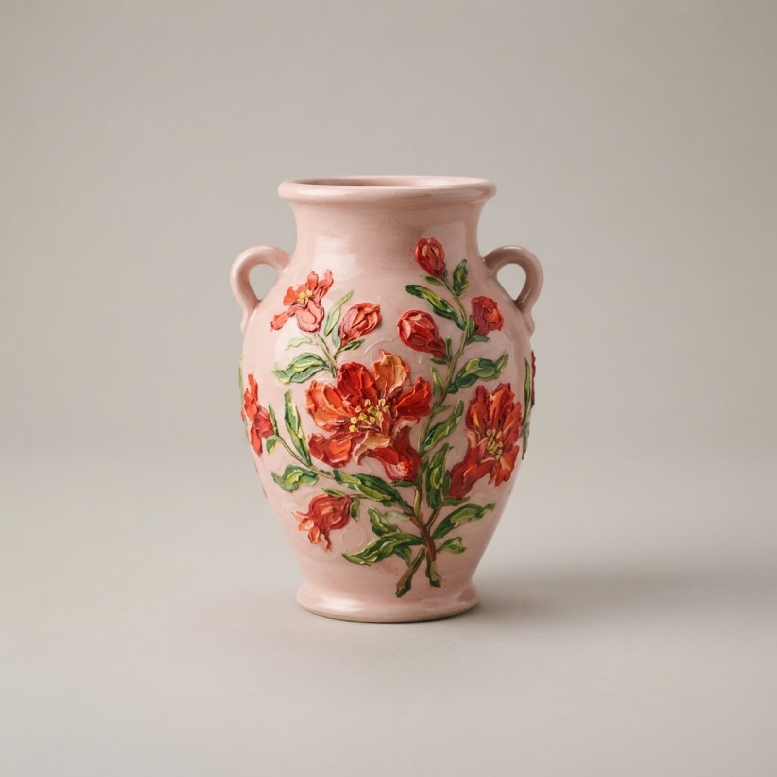 Gulnar Pomegranate Urn — hand-painted pottery by NAQSHÉ