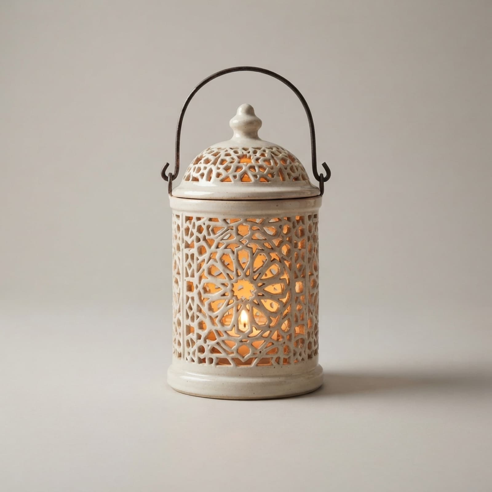 Mashrabiya Lantern — hand-painted pottery by NAQSHÉ