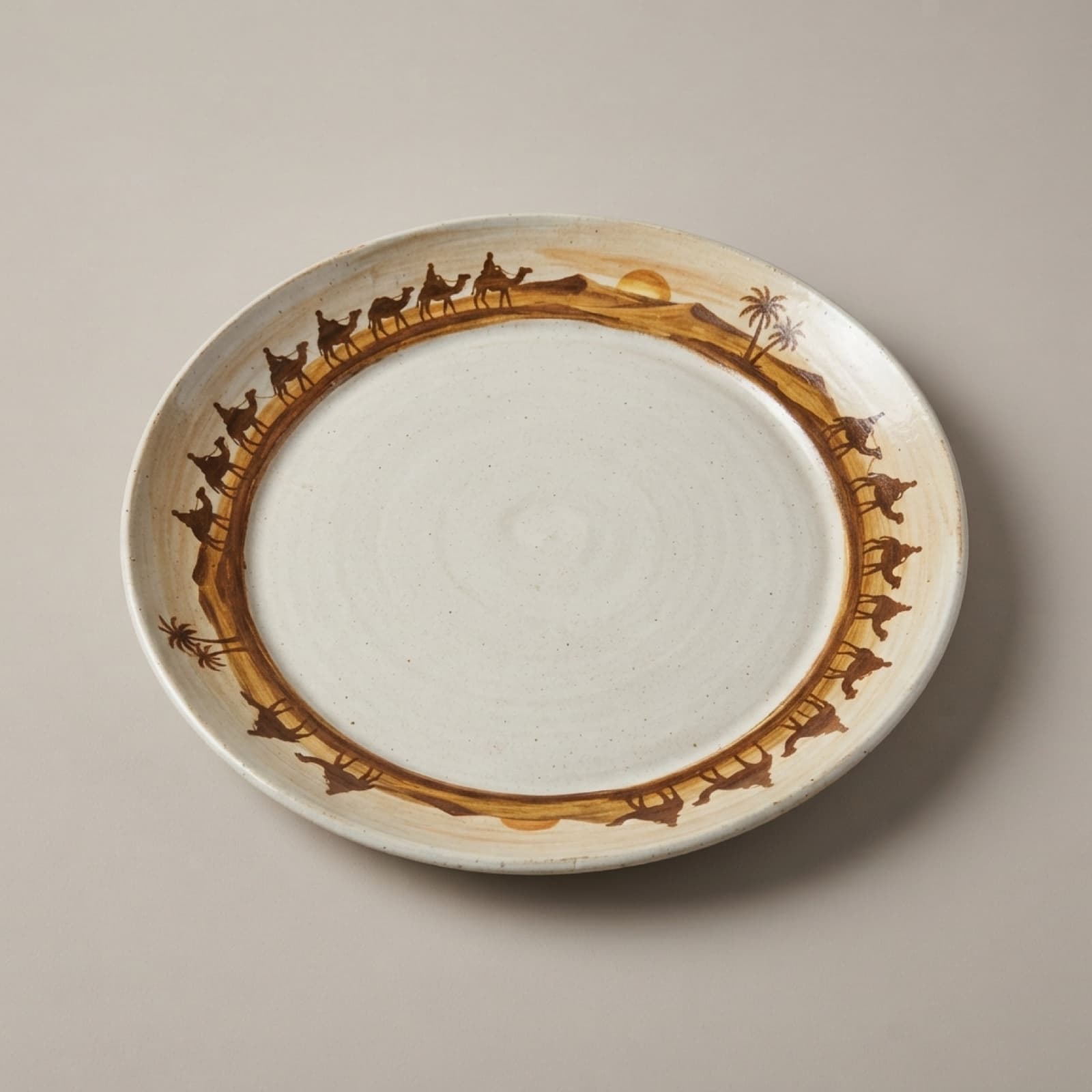 Qafila Caravan Platter — hand-painted pottery by NAQSHÉ